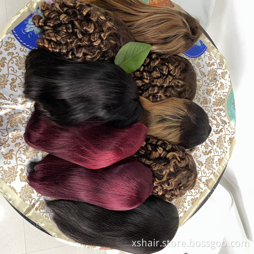 Wholesale Wigs For Black Women Ombre Color Brazilian Remy Hair Straight Short Bob Wig 27 Color Cuticle Aligned Hair Wig
